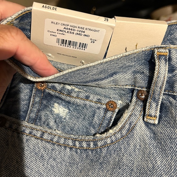 AGOLDE Riley High Rise Straight Crop Jeans 29 NWT - Picture 8 of 16